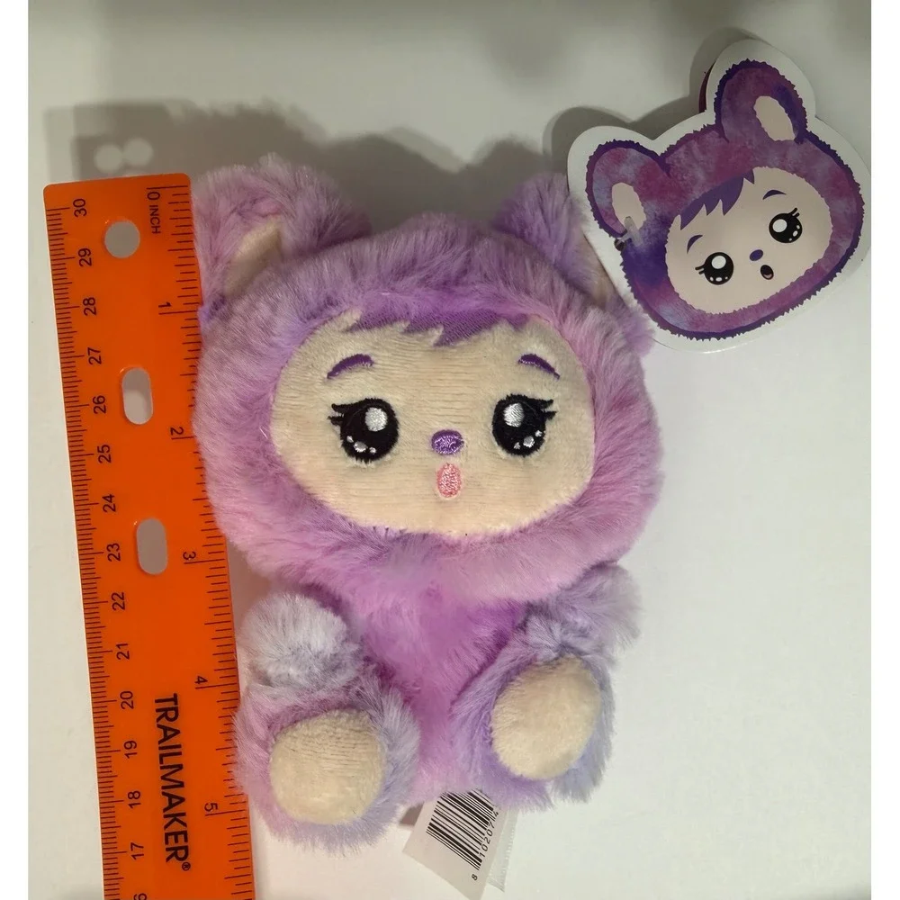 Yoonique PurplePink Ombre Plush Keychain Bear Hooded Character ZF409-4.5TDLI NEW